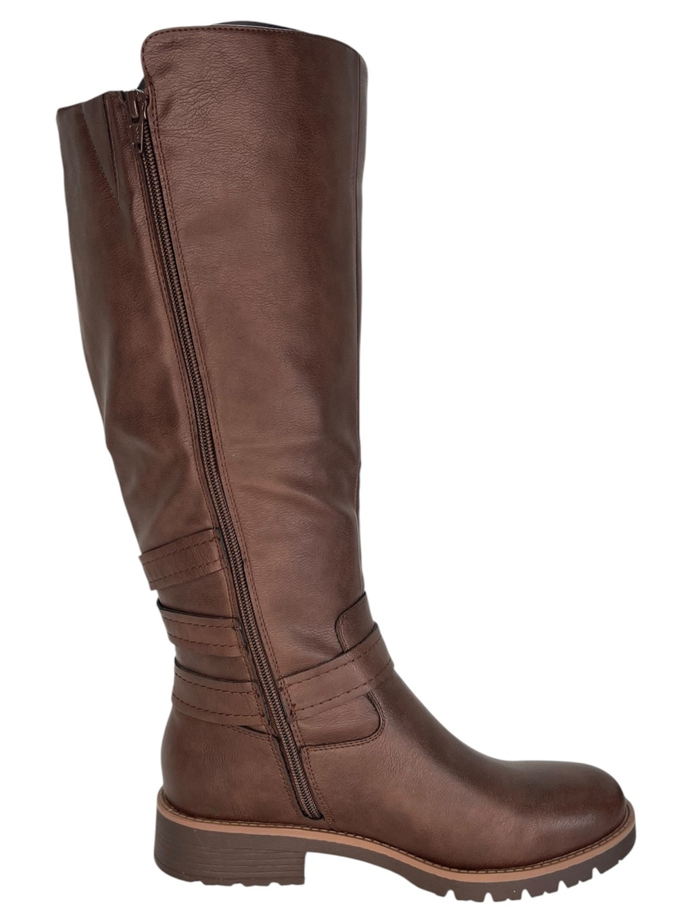 Sun + Stone Blakelyy Chocolate Faux Leather Knee High Womens Boots Size 9M - Picture 5 of 11